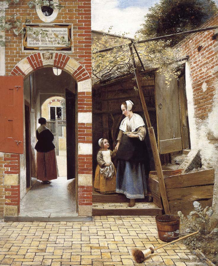 The Courtyard of a House in Delft